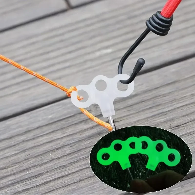 Outdoor Camping Luminous Tent Peg Screw Peg Nail Spike Hook Rope Tree Decking Travel Stainless Steel Tent Hook tent pegs camping tent accessories camping tent fasteners tent hooks