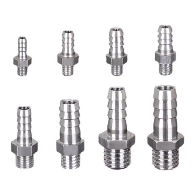3mm-12mm Hose Barb M4-M20 Male Thread Stainless Steel High Pressure Pipe Fitting pipe fitting,water pipe fitting,hose pipe fitting