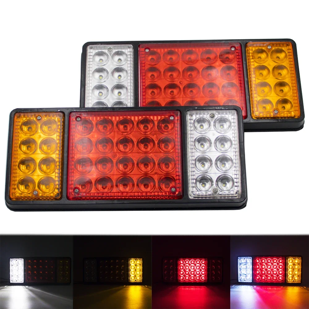 

2Pcs 36 LED 24V Tail Light Rear Brake Reverse Lamp Stop Turn Signal Indicator Car Boat Trailer Truck Van UTE Waterproof