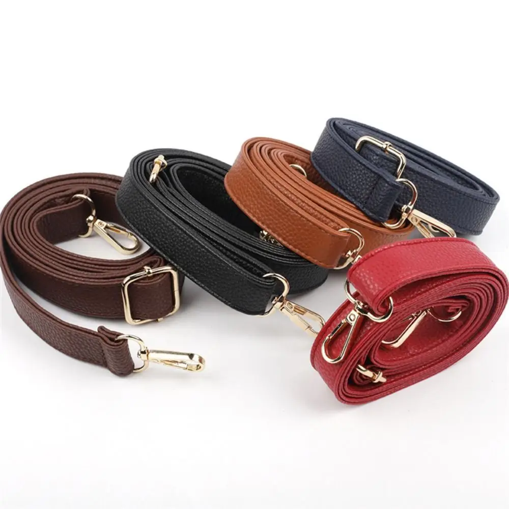 Elegant Lychee Pattern Adjustable PU Leather Crossbody Strap