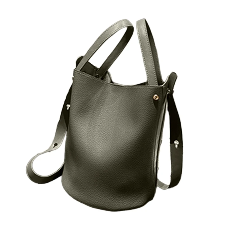 Fashion Bucket Bag for Girl Women Crossbody Bag Solid Color Handbag Shoulder Bag