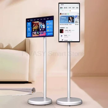 Nuovo Smart Touch Screen 6G + 128G Slim Edge 22/24 pollici Supporto da pavimento Android Monitor LCD Girevole Mobile Smart TV per il fitness 1