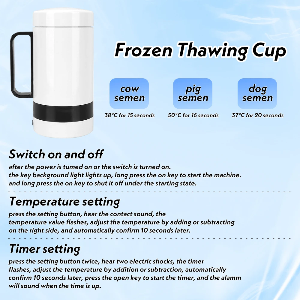 New 600ml Veterinary Artificial Insemination Thermos Cup Veterinary Sperm Cup Fo