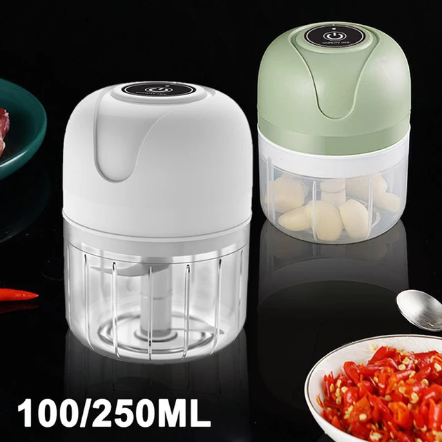 Mini Garlic Chopper, Electric Food Processor, Garlic Mincer Portable  Processor for Chop Onion Ginger Vegetable Pepper Spice Meat