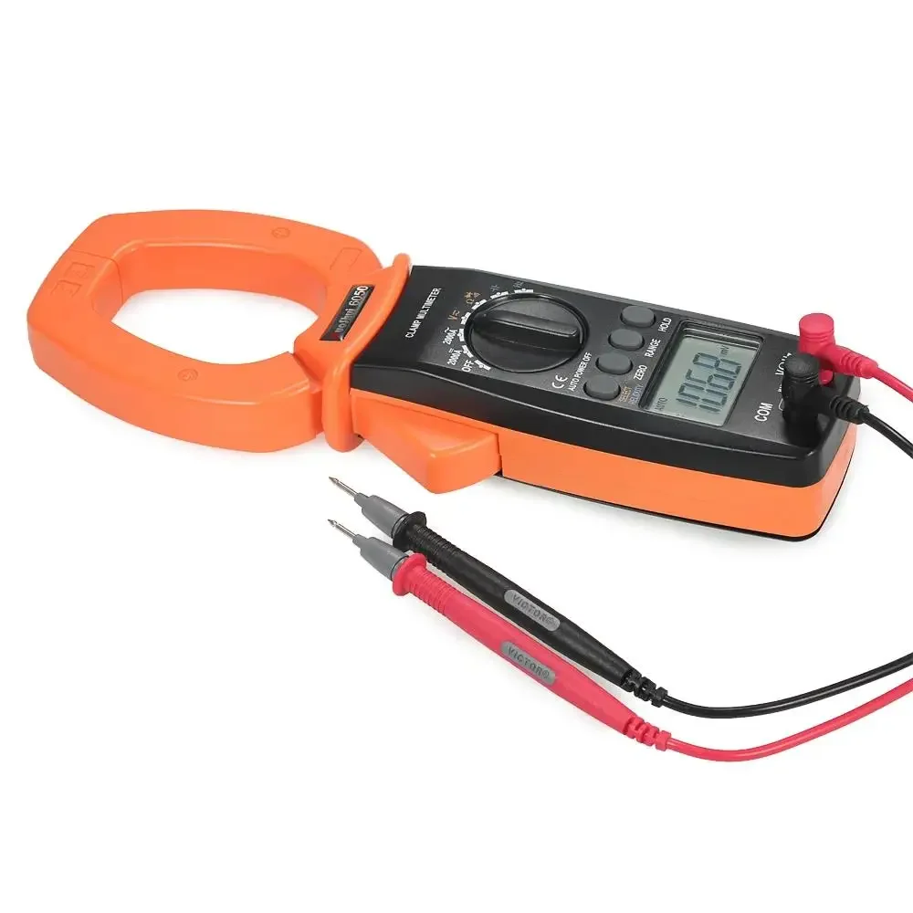 RuoShui 6050 디지털 클램프 계량기, 자동 범위 1000A AC/DC 더 큰 전류 전압 주파수 커패시턴스 다이오드 테스터 클램프 미터