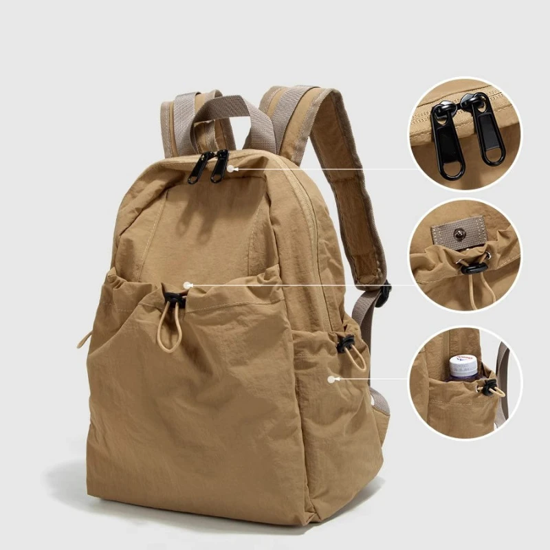 Lightweight teenage youth backpacks Casual Nylon Travel Bag Multi-pockets School backpack Large Capacity Laptop School Bags 4