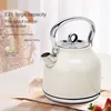 Stainless Steel 1700ML Electric Kettle Household Retro Water Boiling Kettle Fast Boiling Machine 220V 1
