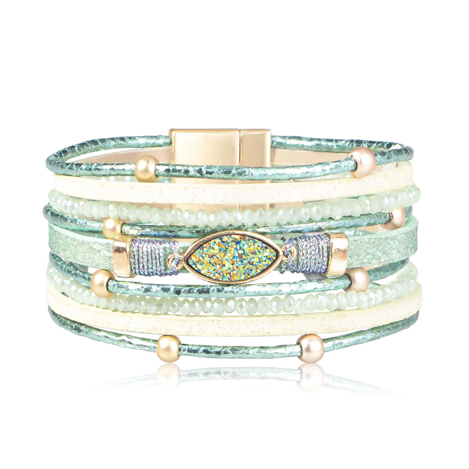 PU Leather Magnetic Bracelet for Ladies