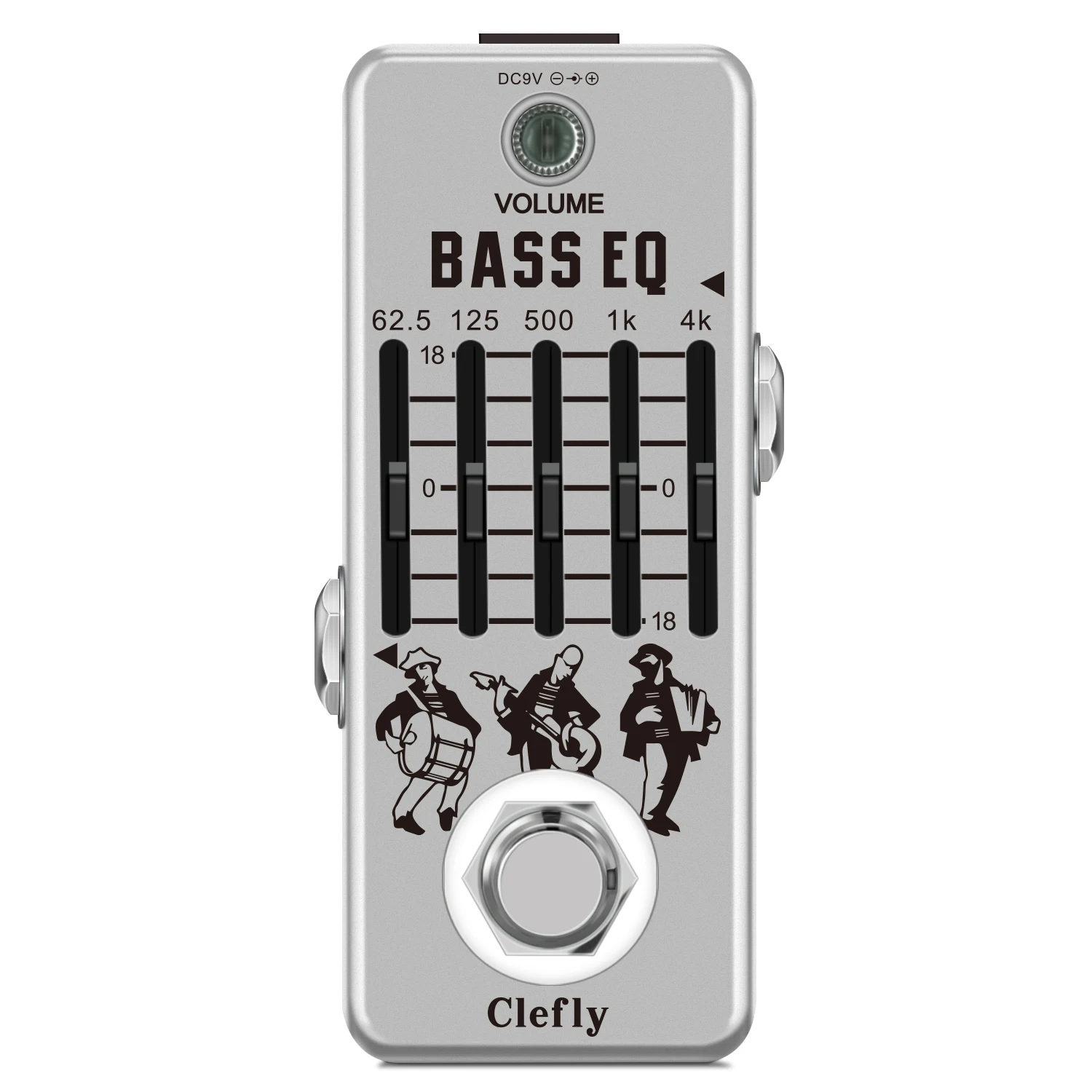 

Clefly LEF-317B Bass EQ Pedal 5 Band Equalizer Pedals For Bass Guitar With 5 Band Graphic Mini Size True Bypass