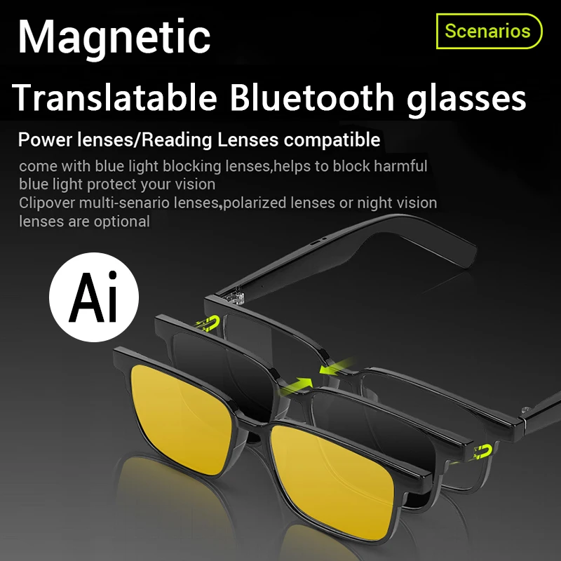 Intelligent translation glasses for overseas conferences text voice photography precise offline translation glasses factory