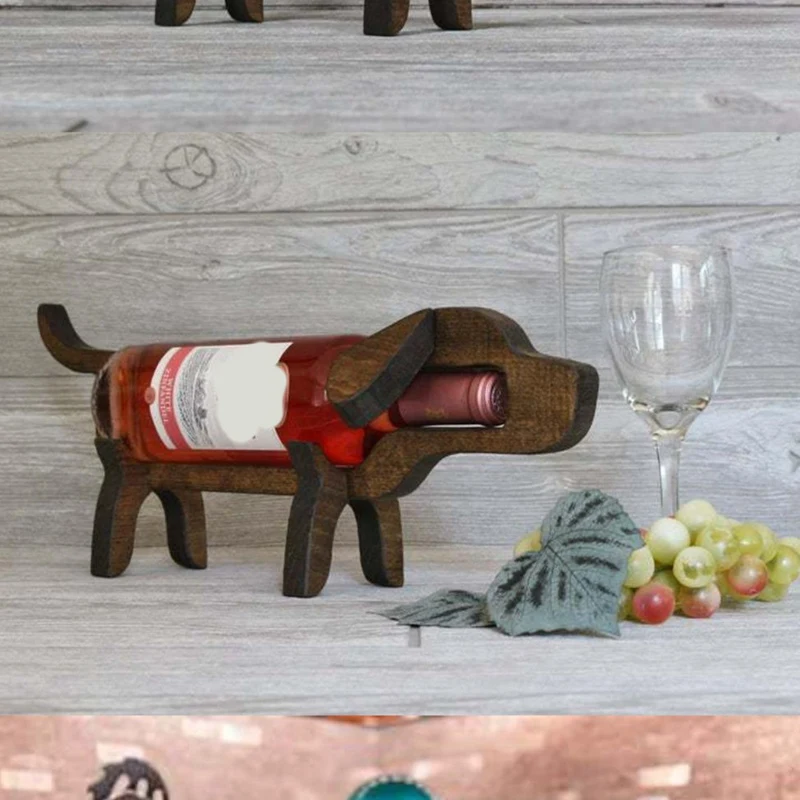 ABVA-Wooden Wine Racks Animal Wine Bottle Holder,Wooden Rack Holder Ornament,Novelty Racks Free Standing