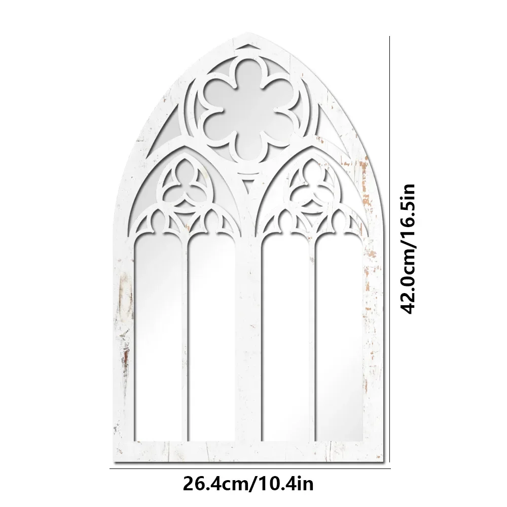 壁の装飾用のゴシックアーチミラー,大聖堂のアーチフレーム