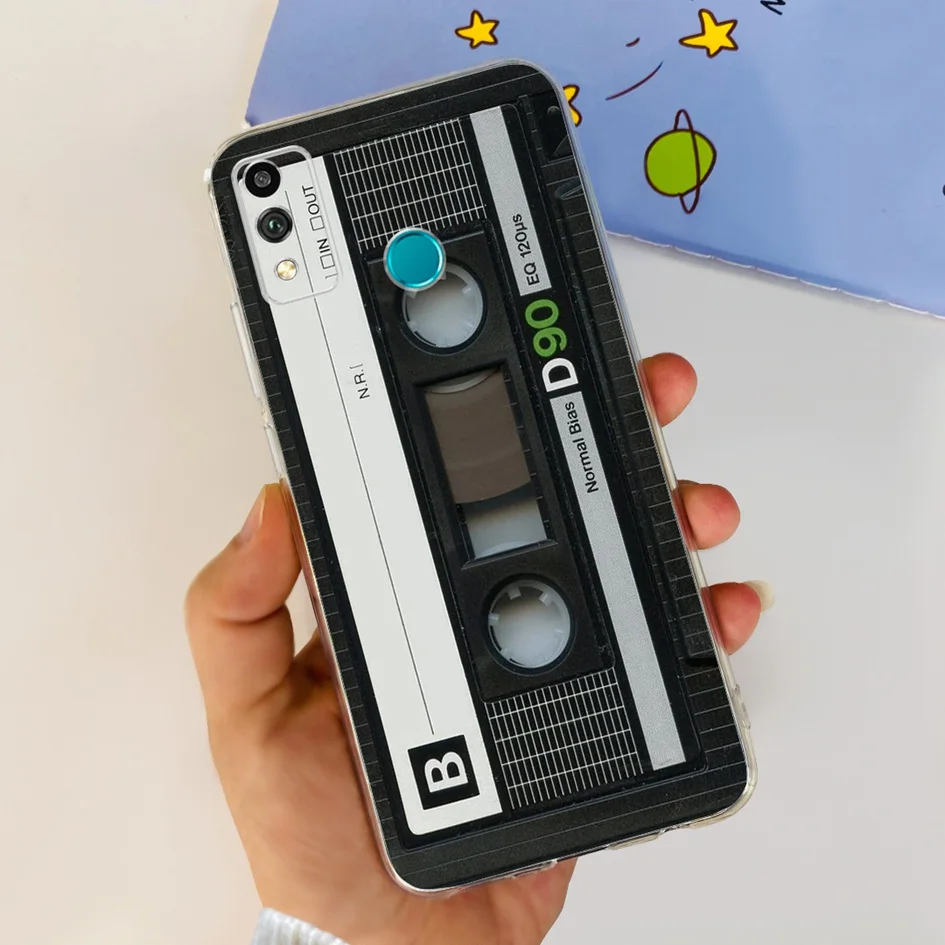 Floral Marble Transparent Silicone Soft Back Cover for Phone - Honor 9X Lite