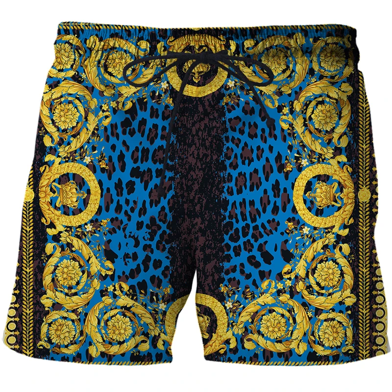 3D Print Men's Beach Unisex Elastic Waist Shorts Summer Swim Shorts Fashion Personality Quick-drying Men Swimming Trunks Shorts mens casual shorts