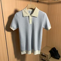 Chemises polo en tricot à manches courtes pour hommes, vêtements de sport décontractés à manches courtes, haut de sport à séchage rapide, vêtements de fitness pour hommes Q71 2