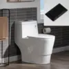 One Piece Toilet with Soft Closing Seat Chair Height 1.28 GPF Dual Water Sensed 1000 Gram MaP Flushing Score Toilet 2