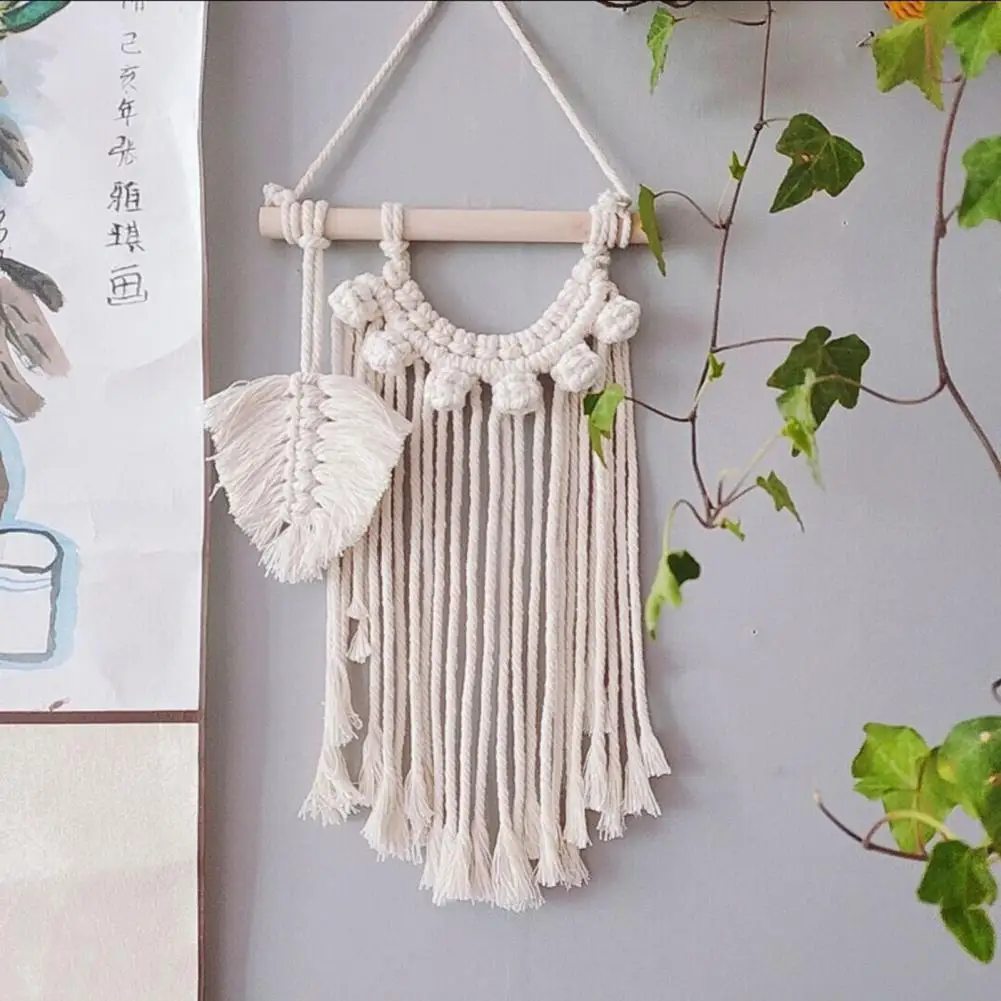 Macrame Wall Hanging Boho Tapestry Woven Bohemian Wall Decor Handmade Weaving Landscaping Wall Tapestry decoración hogar 4
