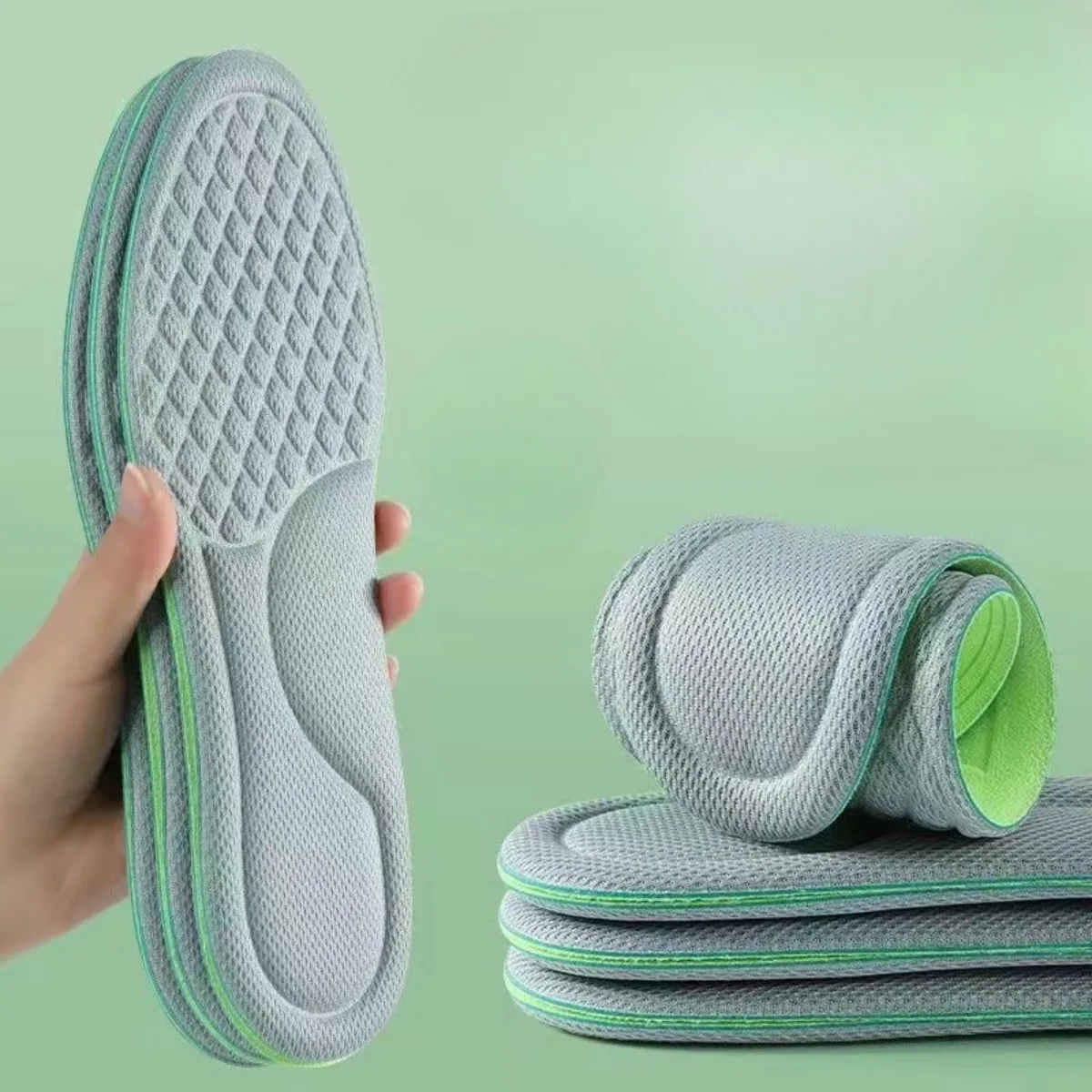 1 Pair Unisex Memory Foam Orthopedic Insoles Deodorizing Insole Shoes Sports Absorbs Sweat Soft Antibacterial Shoe Accessories
