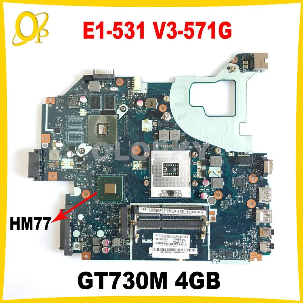 

Q5WVH Q5WV1 LA-7912P Mainboard for Acer Aspire V3-571G E1-531 E1-571G Laptop Mainboard with HM77 GT730M 4G GPU DDR3 Fully tested