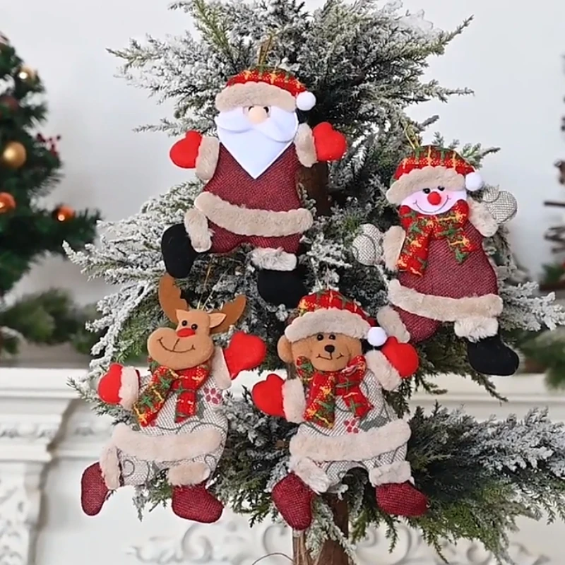 1/4PCS Dancing Santa Claus Elk Snowman Bear Christmas Ornaments Home Furnishing HangingDecoration Tree Ornaments Holiday Gifts