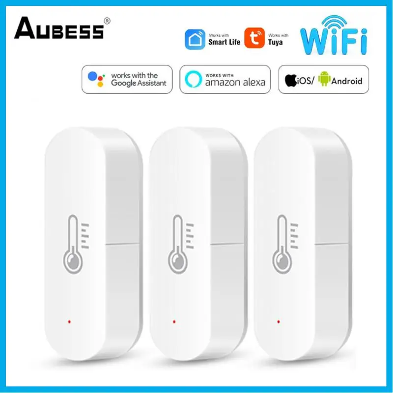 

Tuya WiFi Temperature And Humidity Sensor Indoor Humidity Sensor For Smart Home APP Monitoring For Alexa Google Home Voice