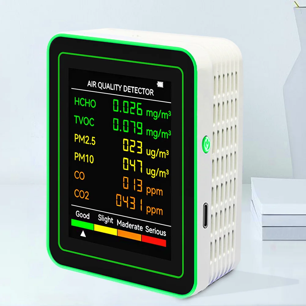 Portable Air Quality Detector Meter for Indoor PM2.5 PM10 CO2 TVOC