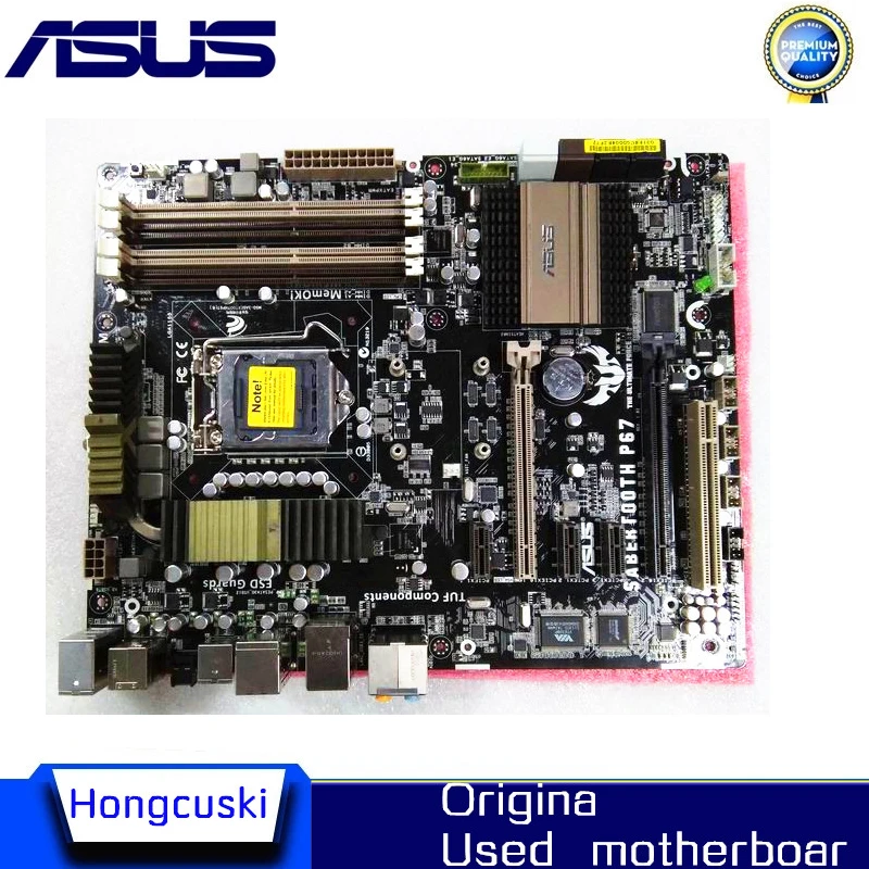Используется без защитной крышки для ASUS SaberTooth P67 оригинальная материнская плата DDR3 LGA 1155 платы 32 Гб USB3.0 SATA3.0 материнская плата