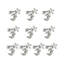 10pcs/lot Stage Light Fold Hook Stage Lighting Clamp Aluminum Steel Truss Folding Beam Black Silver White Light Hooks 1