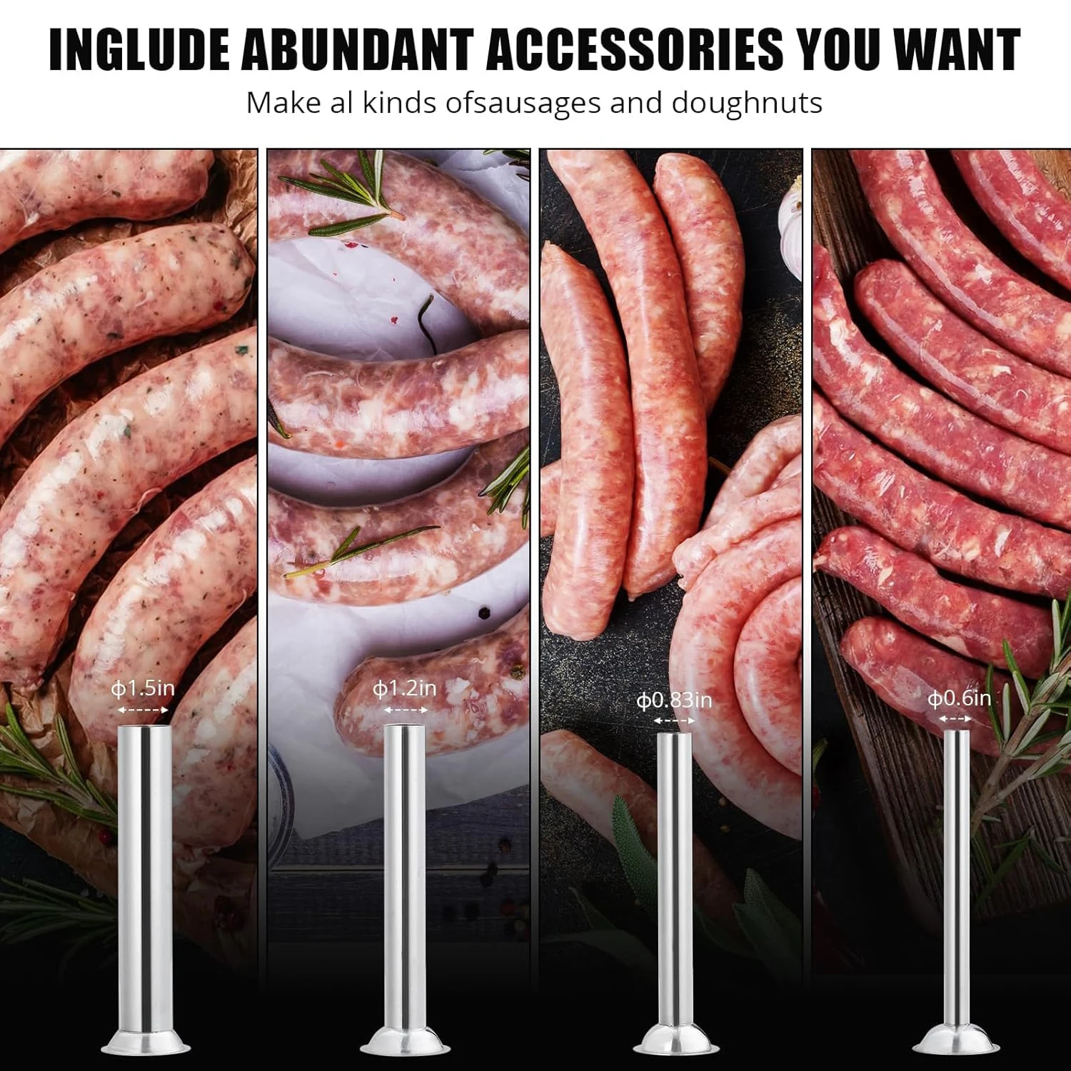 25 L Electric Sausage Stuffer Vertical Meat Stuffer Infinitely Adjustable Speed Upright Sausage Stuffing Machine for Commercial