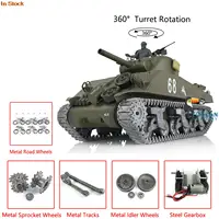 HENG LONG 1/16 RC Tank Customized 7.0 M4A3 Sherman 3898 360° Turret Metal Tracks TH17680-SMT4 1