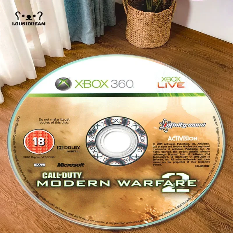 Game CD Rug Round Mat Circle Carpet Bath Mat Home Decoration Rugs for Kitchen Living Room floor mat,shaggy rugs