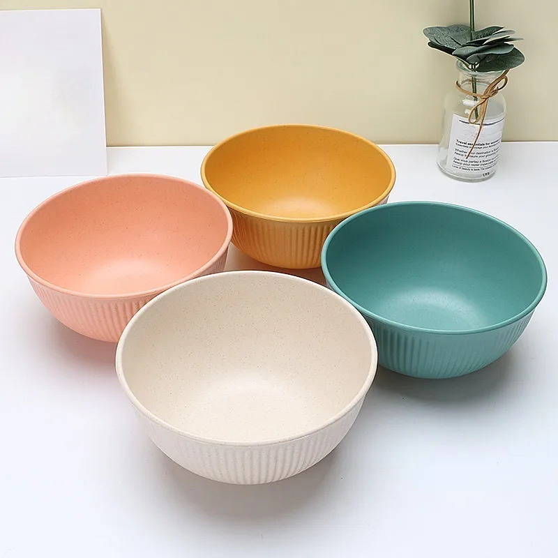 단일 그릇 가정용 식기 밀 밀짚 밥 밥 그릇, 일본 라멘 그릇, 디저트 그릇, 인스턴트 국수 수프 그릇 