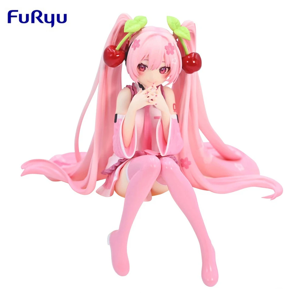 

Stocked Original Furyu Noodle Stopper Hatsune Miku Sakura 2023 Ver Anime Figures Kawaii Girls Home Decoration Model Toys