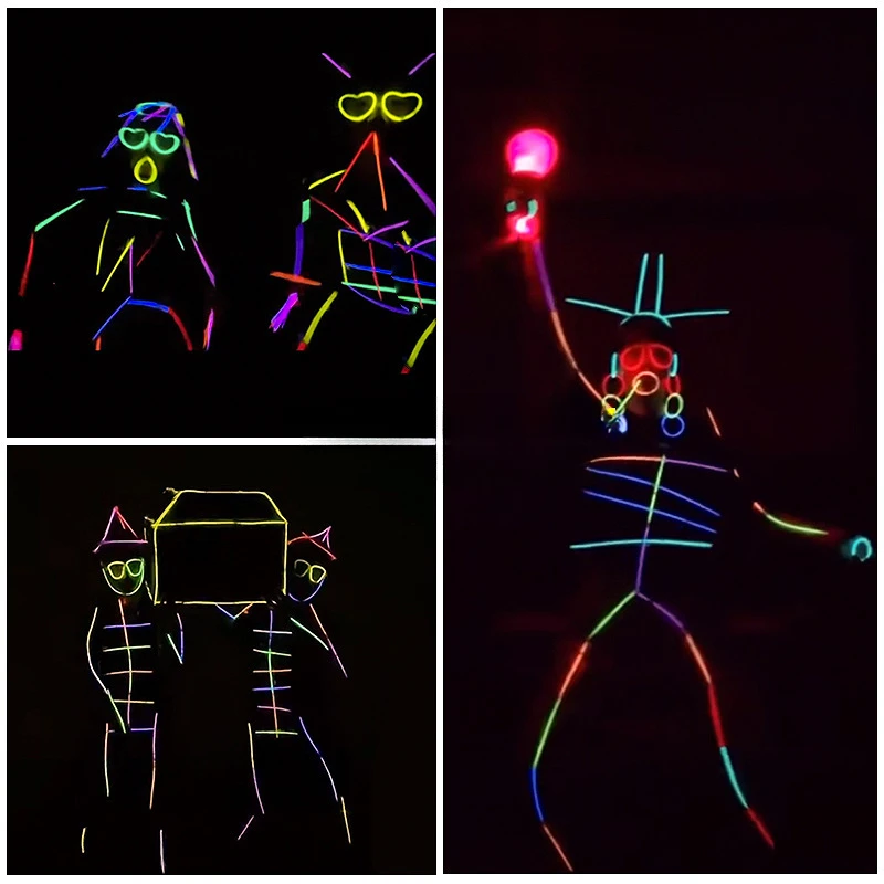 DIY 콘서트 무대 쇼 형광 소품, 창의적인 야간 발광 팔찌, 20cm 발광 스틱, 100 개