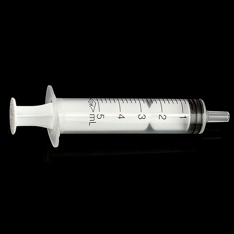 Disposable Plastic Syringe 10x Disposable Plastic 5ml Injector Syringe No Needle for Lab Nutrient Measuring Small Pet Food Feeder