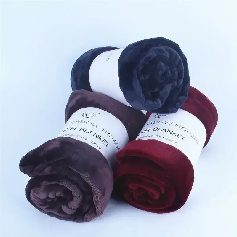 Baby Blanket & Swaddling Newborn Thermal Soft Fleece Blanket Winter Solid Bedding Set Flannel Quilt Infant Bedding Swaddle Wrap 6