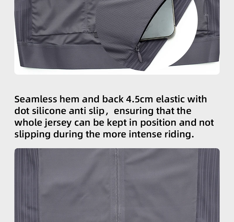 YKYWBIKE 2026 Herren MTB Kragenloses Radtrikot Aerodynamisches Raglan Kurzarm Fahrradshirt Rennrad Sommer Trikot Pro – Detail 16