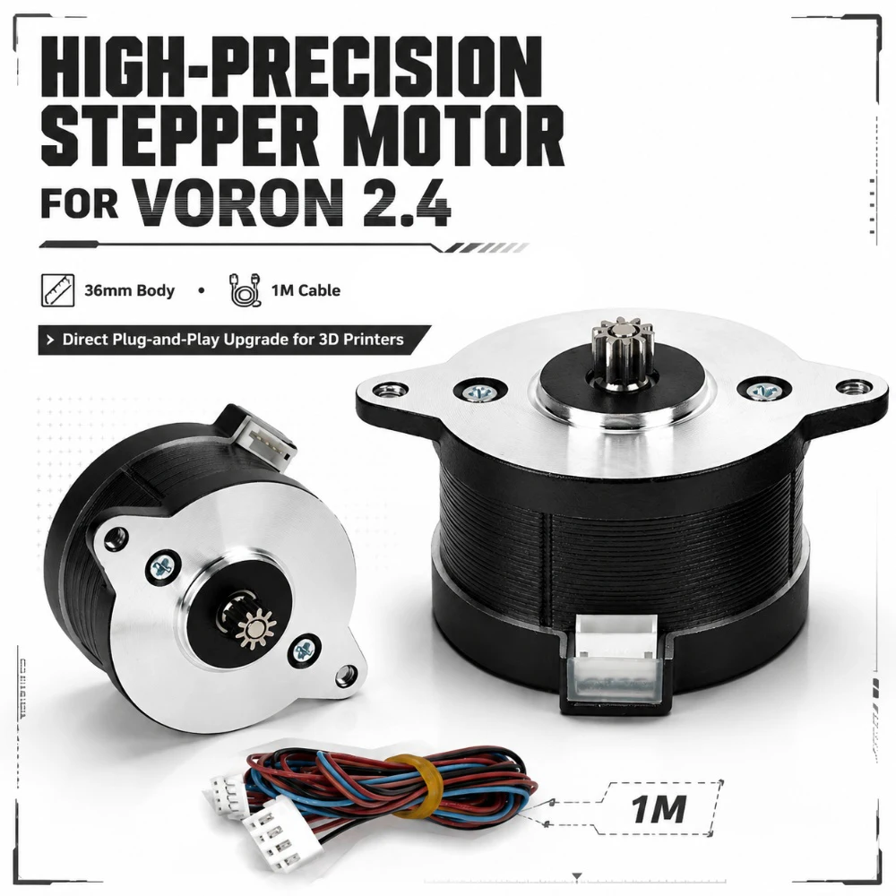 Para Voron 2,4 NEMA14 36mm Motor panqueque redondo 6BYG1204-A-6QHT para Orbiter Sherpa impresora 3D Voron Mini extrusora