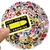 98PCS Funny Hard Hat Brand Sign Cool Sticker Construction Workers Helmet Motorcycle Car Tools Laptop Bicycle Gift Stickers 4
