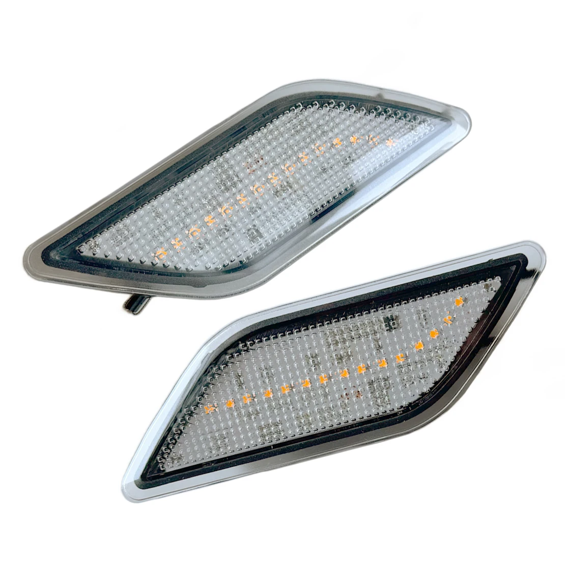 

1 пара прозрачных линз, янтарная зеркальная подходящая для Mercedes Benz C63 AMG W204 C250 C300 C350 2008-2011 2048200121 2048200221