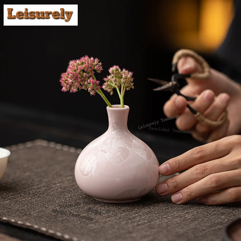 Crystal Glaze Water Drop Vase Vintage Hydroponics Planters Home Decorations Plant Pot Flowerpot Cafes Equipment Collection Gift