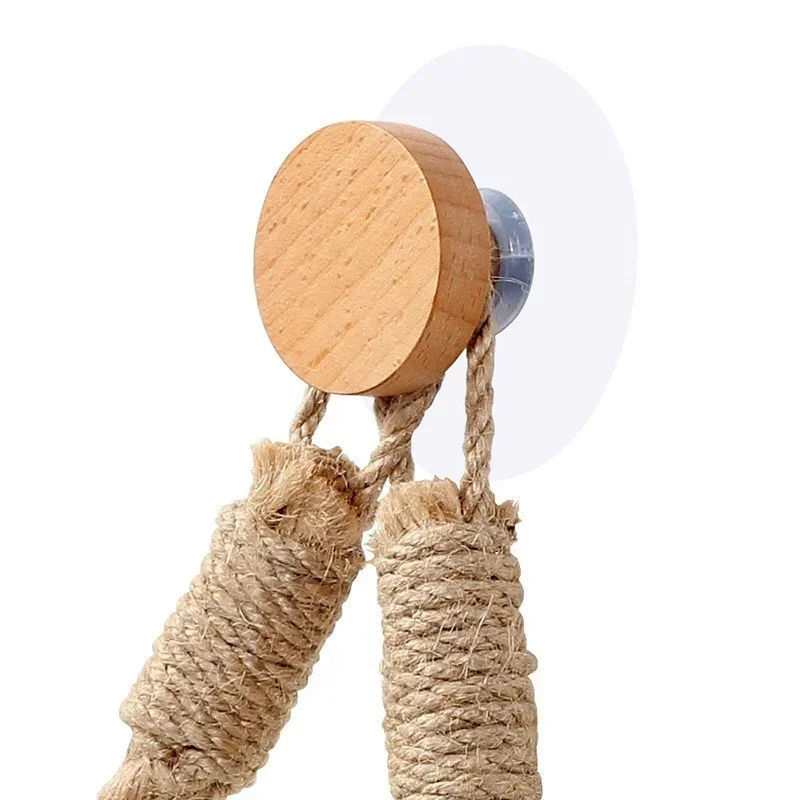 Toilet Paper Holder Portable Toilet Paper Holders Retro Hemp Rope Punchless Mounted Rack Decor Tissue Holder Bathroom Storage Accessories