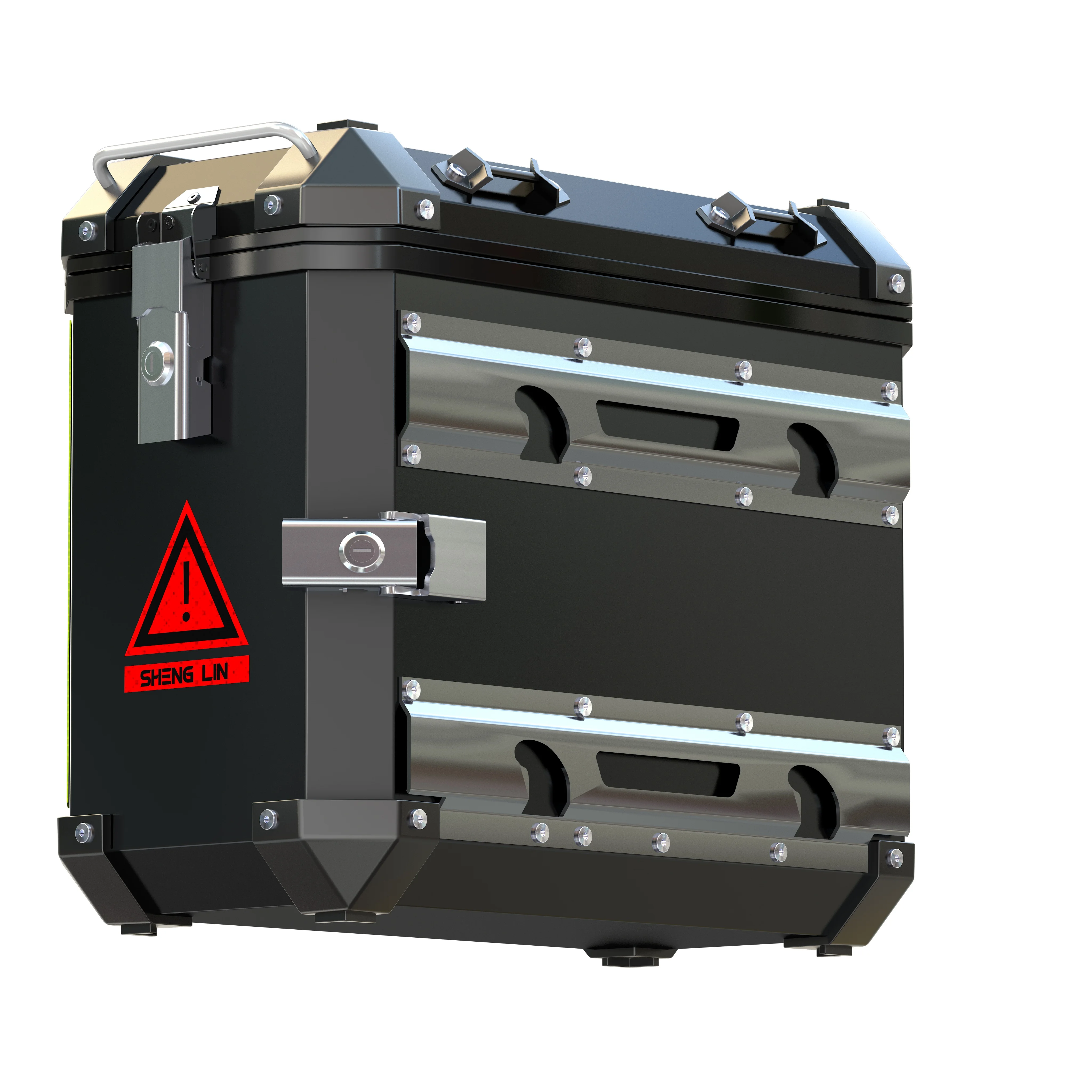 

SHENGLIN X3 rear motorcycle luggage box with led light side motorbike accessories standard