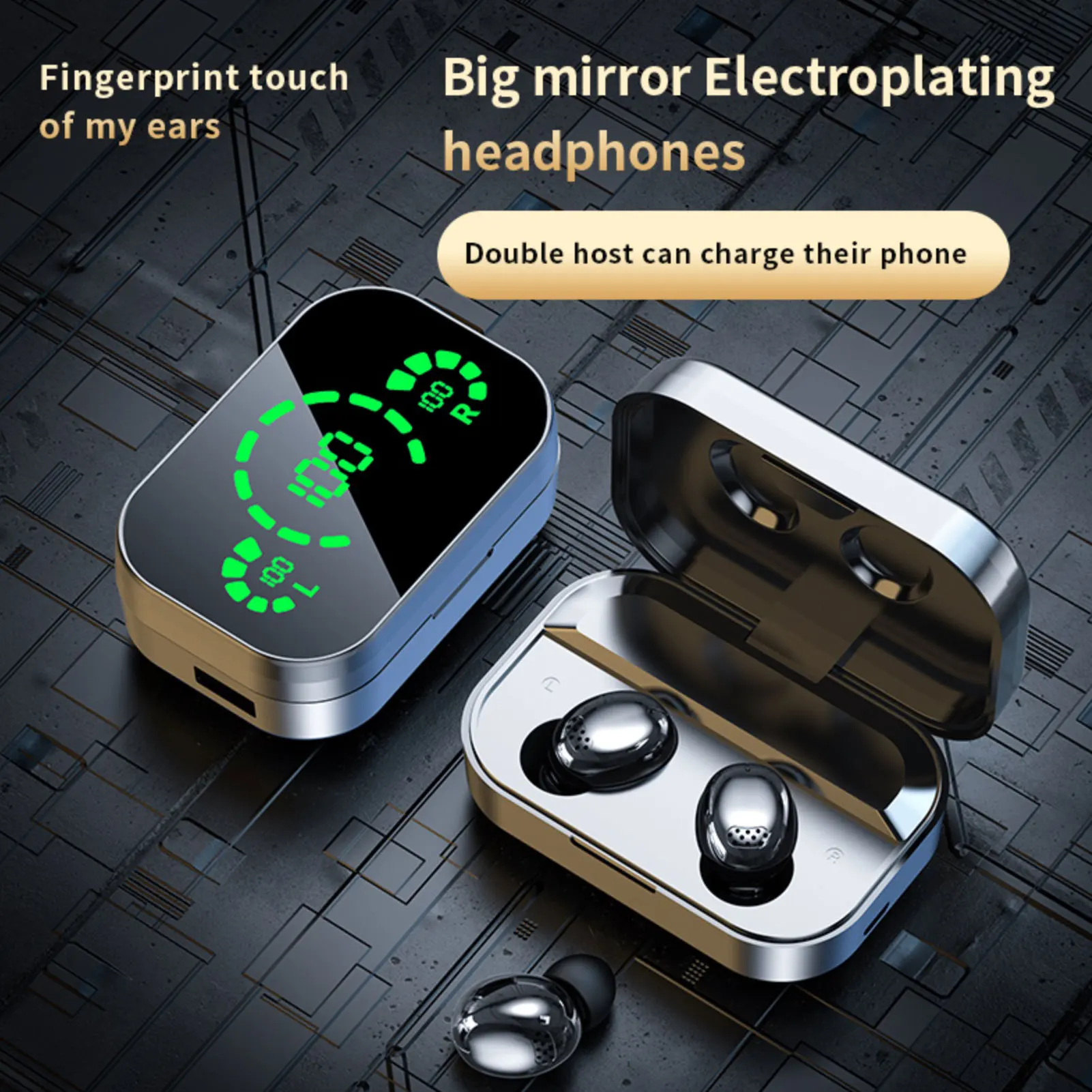 

Noise Cancelling Wireless Earbuds | Hifi Stereo Sports Games Waterproof Earbuds | Headphones Touch C