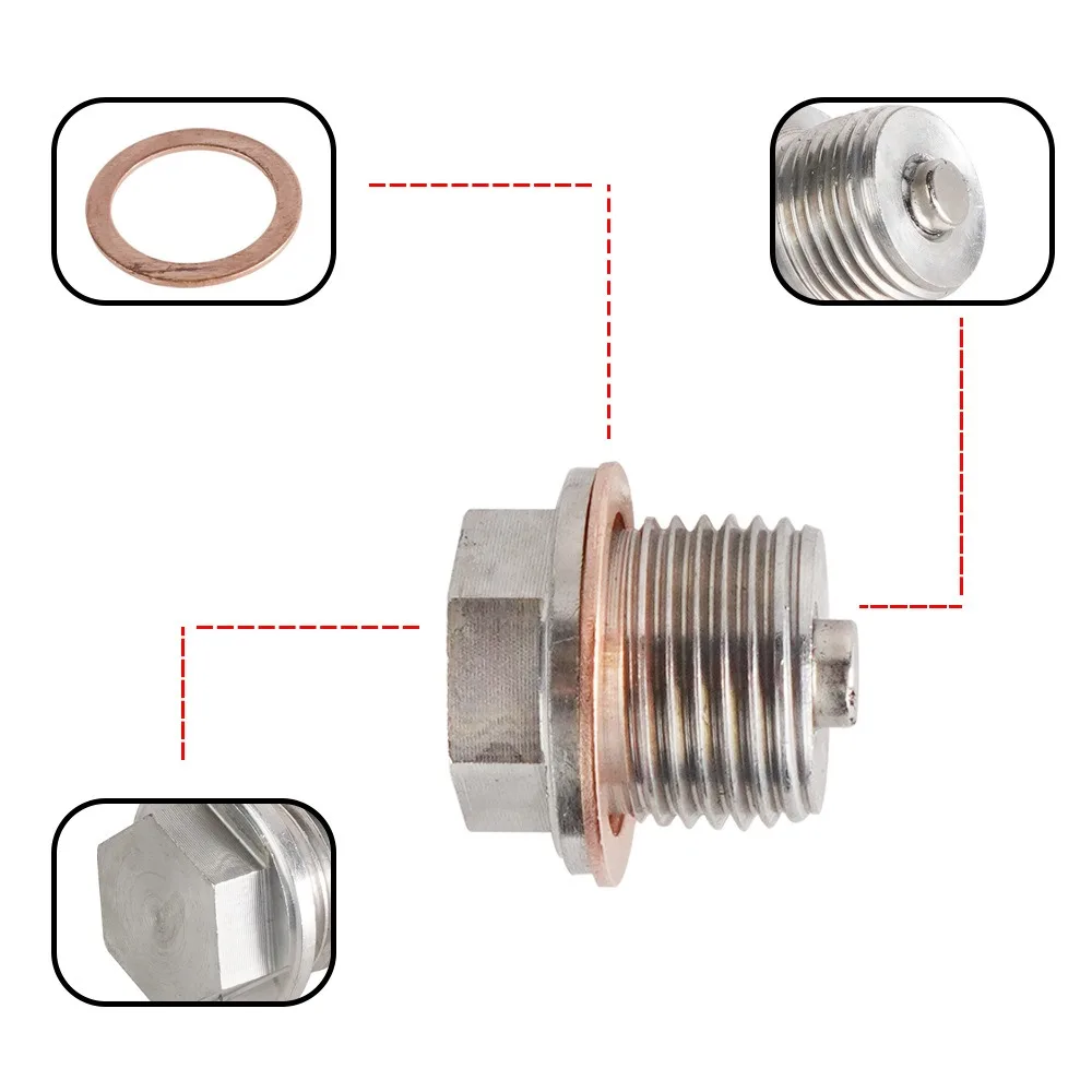 M12/14/16/18 1.25 1.75 1.5 Stainless Steel Neodymium Magnetic Engine Oil Drain Plug