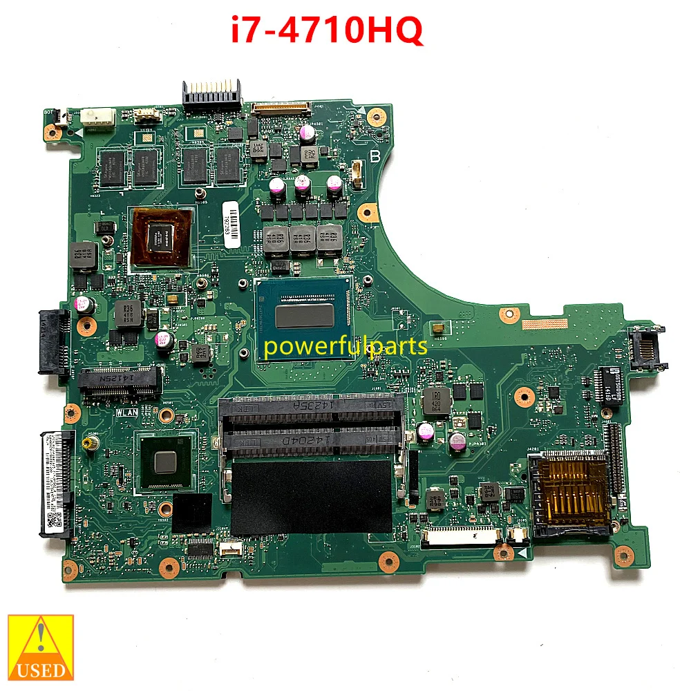 Usato Funzionante Bene Per La Scheda Madre Del Computer Portatile Asus N56Jn Rev.2.0 I7-4710Hq Cpu + N15S-Gt-S-A2 Gpu Testato In Modo Eccezionale Ok