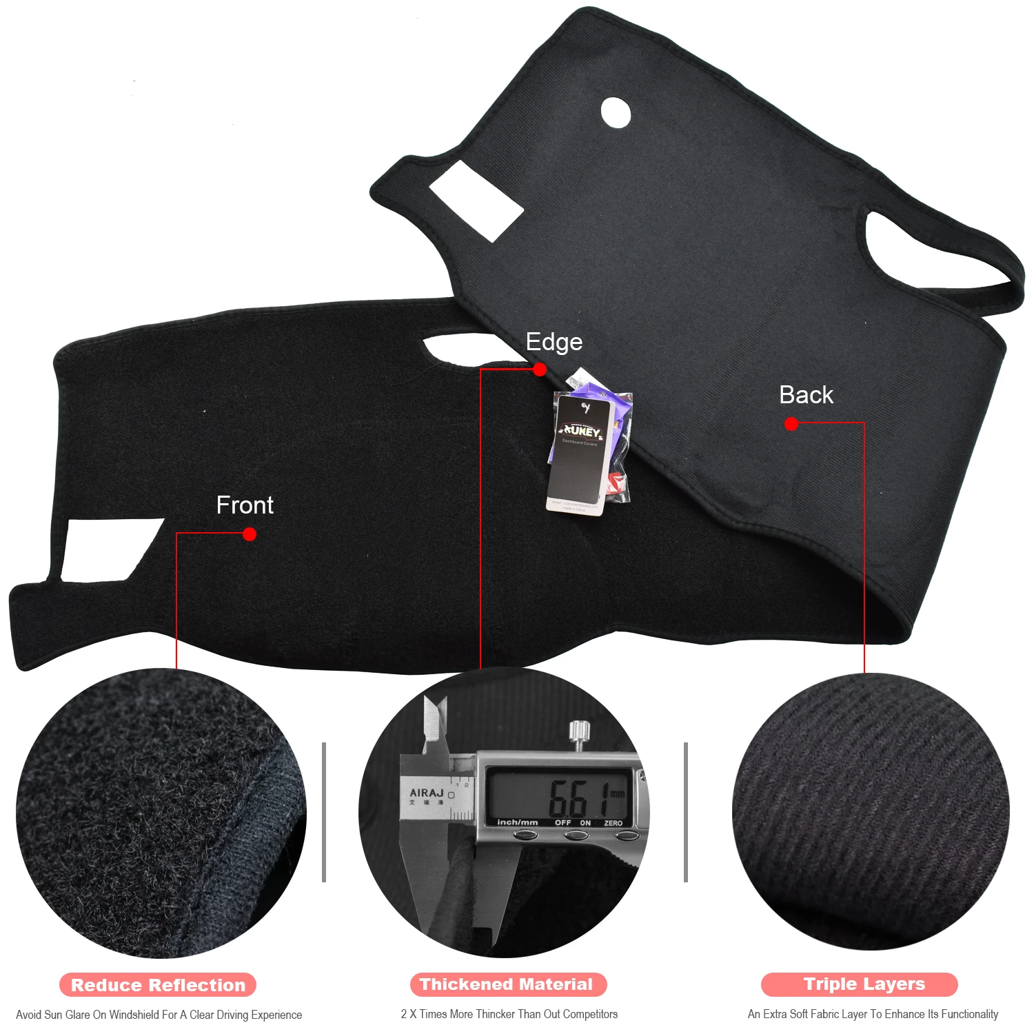 Xukey Dash Mat Dashmat Dashboard Cover For Toyota Tacoma Dash Cover
