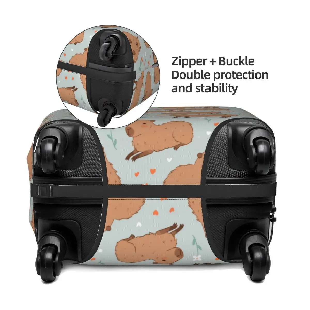 Cute Animal Capybara Luggage Cover Fashion Suitcase Protector Covers 18-32 inch