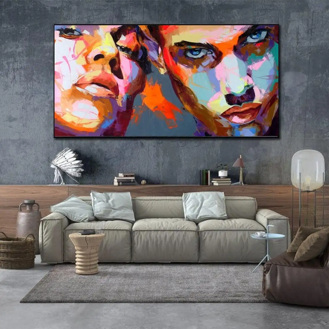 Valentine Wall Decor Abstract Large Oil Painting Hand Painted Canvas