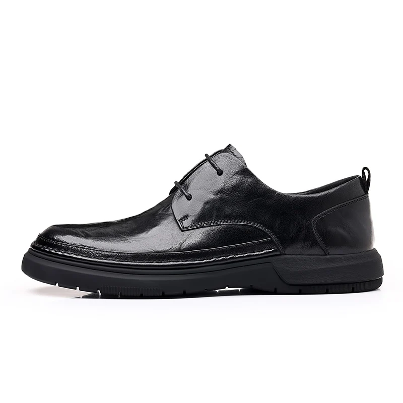 First Layer Leather Loafers Fashion Men's Business Leather Shoes Office Lazy Wedding Shoes Groomsmen Super Soft and Breathable